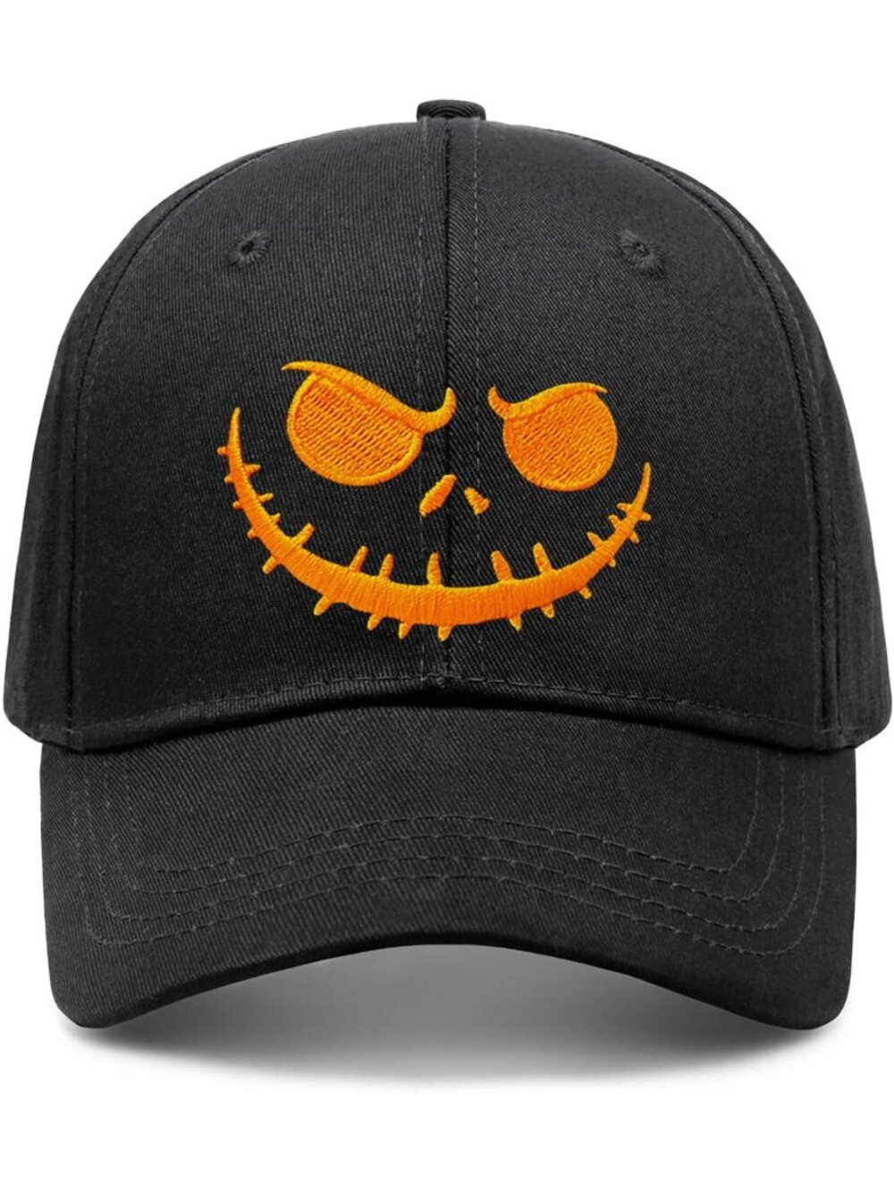 Unisex 04.halloween Hat-01 Spooky Embroidered Adjustable Washable Baseball Cap